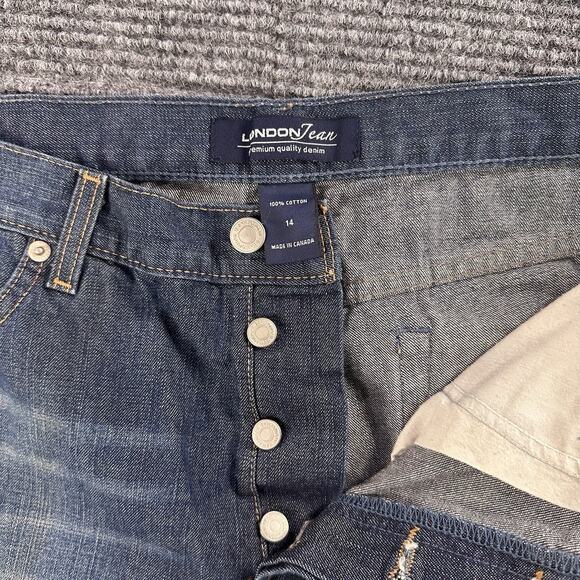 Men’s Button Fly London Straight Leg Faded Jeans W34xL31 - Picture 7 of 7